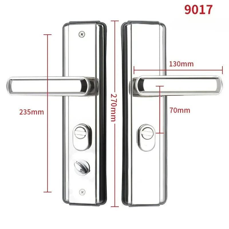 Poignée de Porte d'Entrée sur Plaque en Inox 304, Plaque de 270 à 330 mm, vue 11
