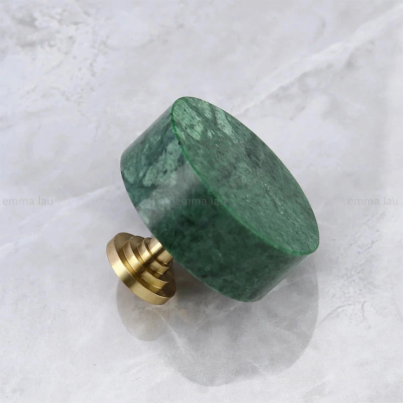 Bouton de Meuble en Marbre sur Socle Laiton, 5 Formes, vue 13
