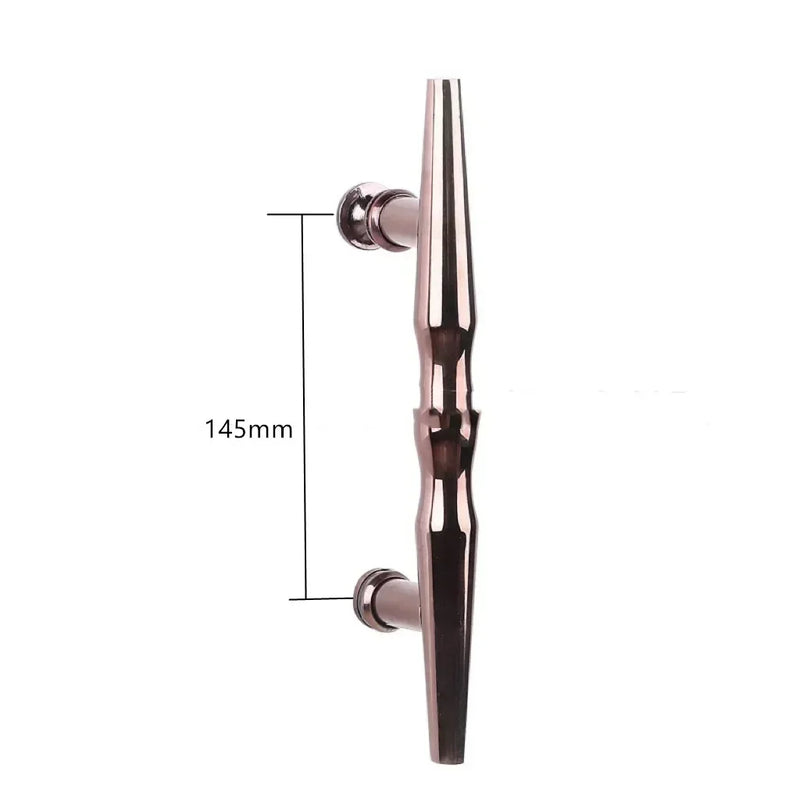 Poignée de Porte de Douche Inox, Entraxe 145 mm, Chromée, Noire ou Cuivrée, vue 6