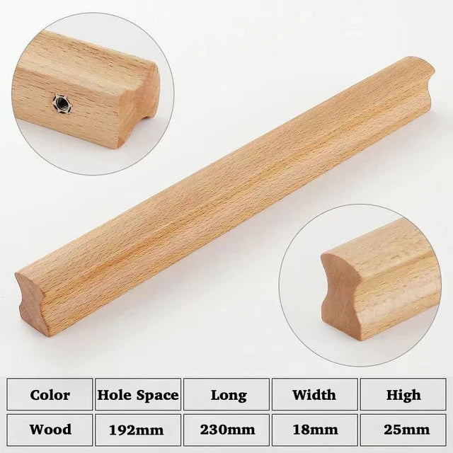 Poignée de Meuble Profilée en Bois, Noyer ou Clair, 64 à 224 mm, vue 18