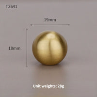 Bouton de Meuble Boule en Laiton Brossé, Diamètre 12 à 25 mm, vue 10