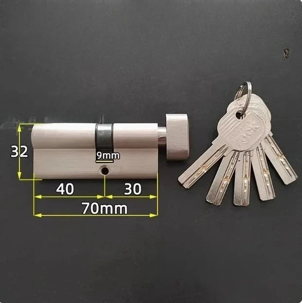 Cylindre de Porte à Bouton Asymétrique, Laiton, 50 à 100 mm, vue 22