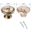 Bouton de Meuble Antique en Céramique Marbrée, 32 ou 37 mm