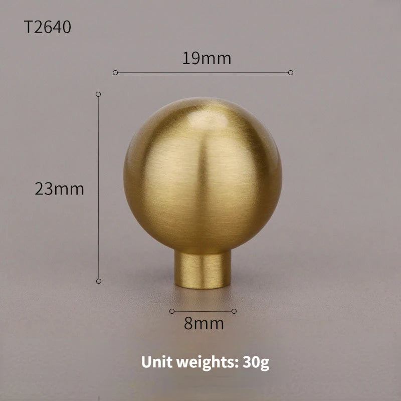 Bouton de Meuble Boule en Laiton Brossé, Diamètre 12 à 25 mm, vue 7