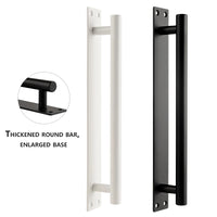 Poignée de Porte de Garage Aluminium sur Platine, Noire ou Blanche, 224 à 384 mm, vue 4