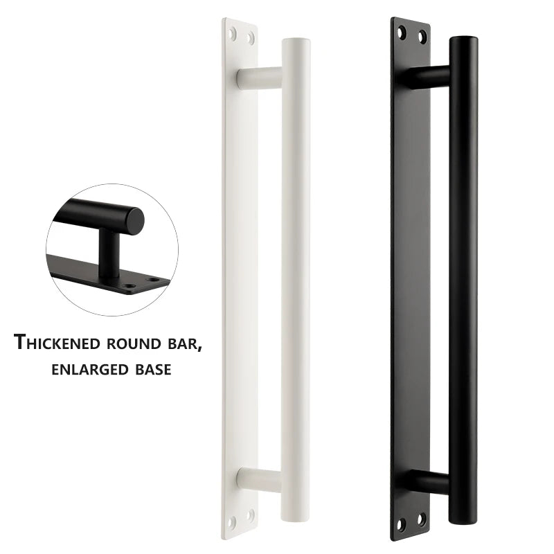 Poignée de Porte de Garage Aluminium sur Platine, Noire ou Blanche, 224 à 384 mm, vue 4