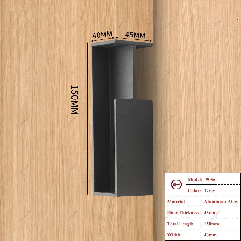 Poignée Cuvette Rectangulaire pour Porte Coulissante, Aluminium, 3 Longueurs, vue 25