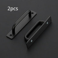 Poignées de Tirage Noires Aluminium sur Plaque, Lot de 2, 148 mm, vue 6
