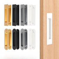 Poignée Cuvette Ovale ou Rectangulaire pour Porte Coulissante, Aluminium 160 mm, vue 6