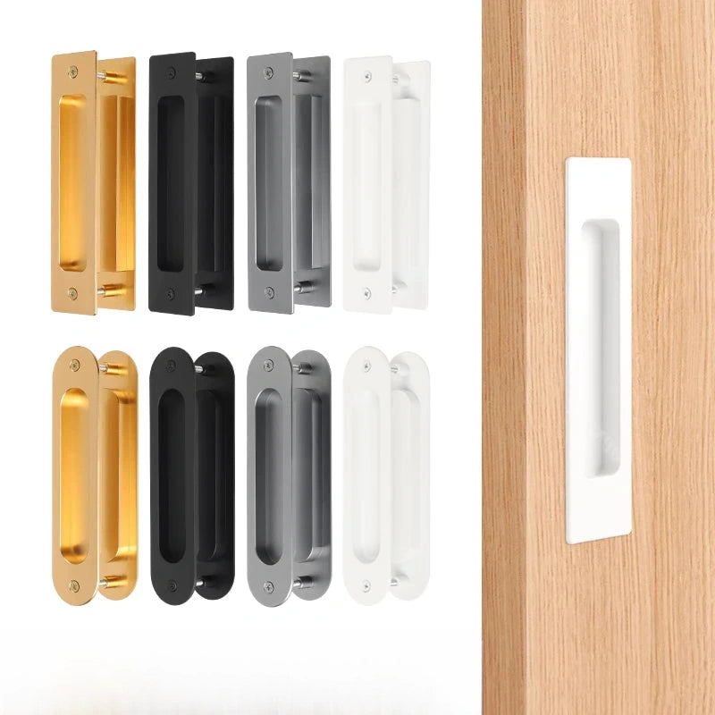 Poignée Cuvette Ovale ou Rectangulaire pour Porte Coulissante, Aluminium 160 mm, vue 6