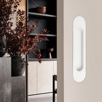 Poignée Cuvette Ovale ou Rectangulaire pour Porte Coulissante, Aluminium 160 mm, vue 4