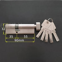 Cylindre de Porte à Bouton Asymétrique, Laiton, 50 à 100 mm, vue 14