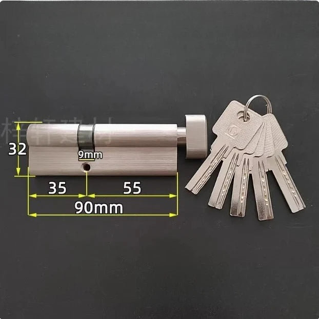 Cylindre de Porte à Bouton Asymétrique, Laiton, 50 à 100 mm, vue 14