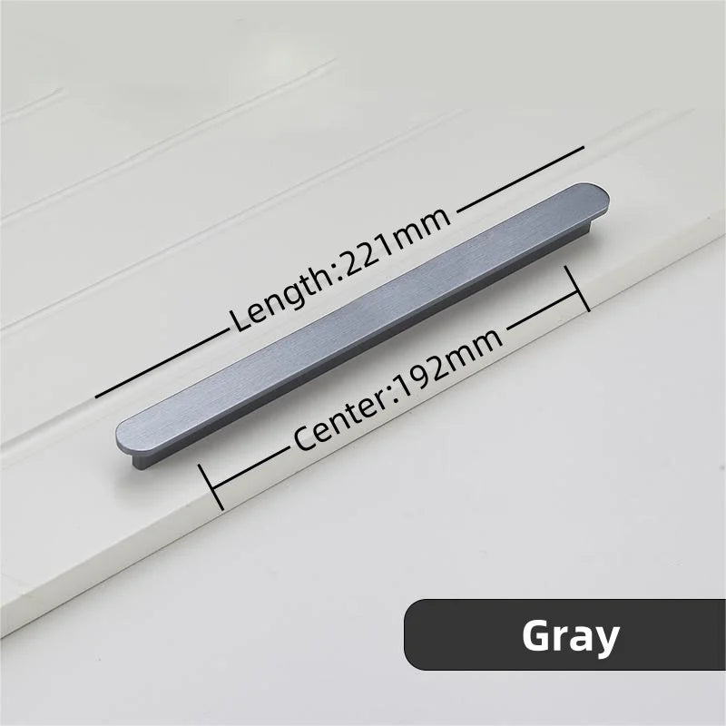 Poignée de Cuisine Plate en Aluminium Brossé, Entraxe 96 à 320 mm, vue 8