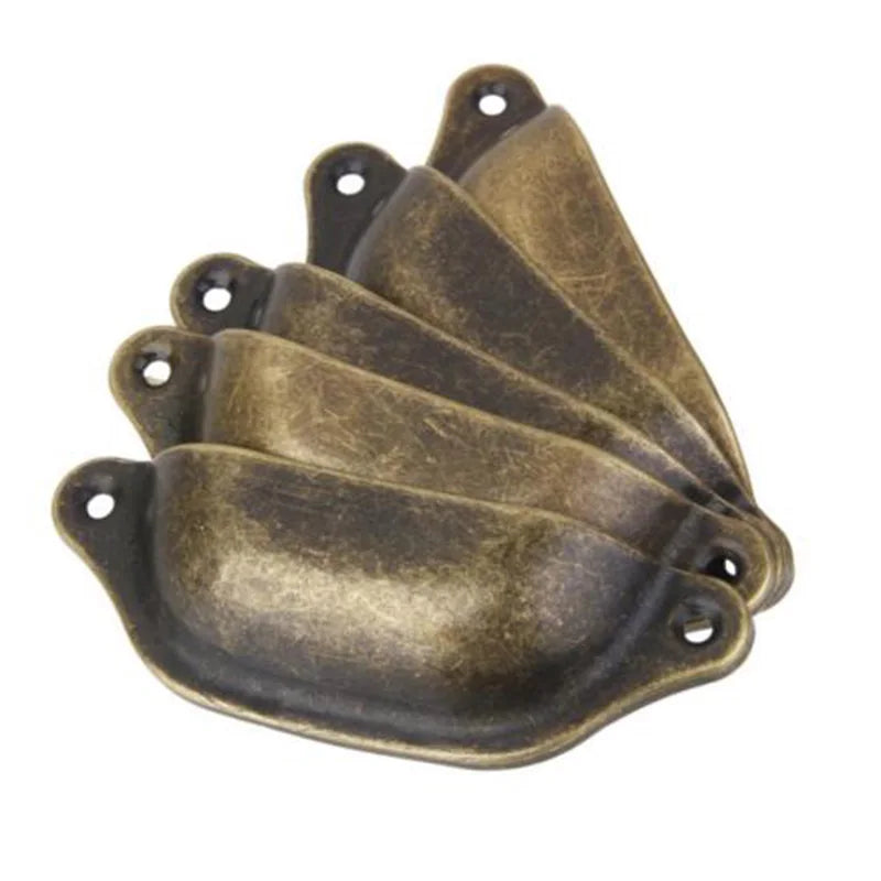 Poignée de Meuble Coquille Vintage Bronze, Lot de 10, 98 mm, vue 3