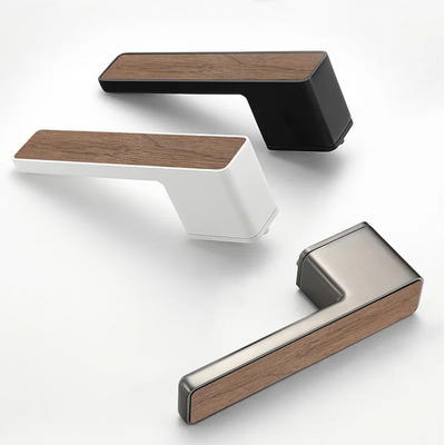 Poignée de porte en bois rectangulaire – Finition blanche mate pour déco scandinave