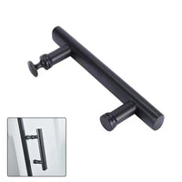 Poignée de Porte de Douche Noire en Inox, Barre de 225 mm, Entraxe 145 mm, vue 6