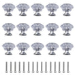 Bouton de Meuble Transparent à Facettes, Lot de 15, Argent ou Doré
