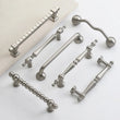 Poignée de Meuble Nickel Brossé, Boutons et Barres, Entraxe 96 à 256 mm
