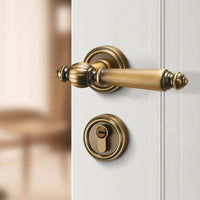 Poignée de Porte Intérieure à Clé, Serrure Silencieuse, Entraxe 72 mm, vue 4