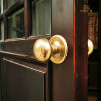 Bouton de Porte Boule en Laiton, Rosace 60 mm, Tête 45 mm, vue 6