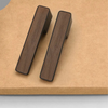 Poignée de porte en bois rectangulaire – Design noir mat pour décoration moderne
