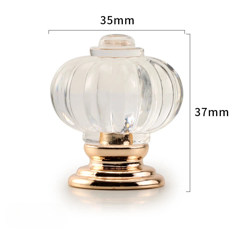 Bouton de Meuble en Cristal Côtelé Forme Citrouille, 28 ou 35 mm, vue 7