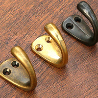 Patère Murale Crochet en Laiton, Doré ou Bronze Antique, 3,5 x 2 cm, vue 2