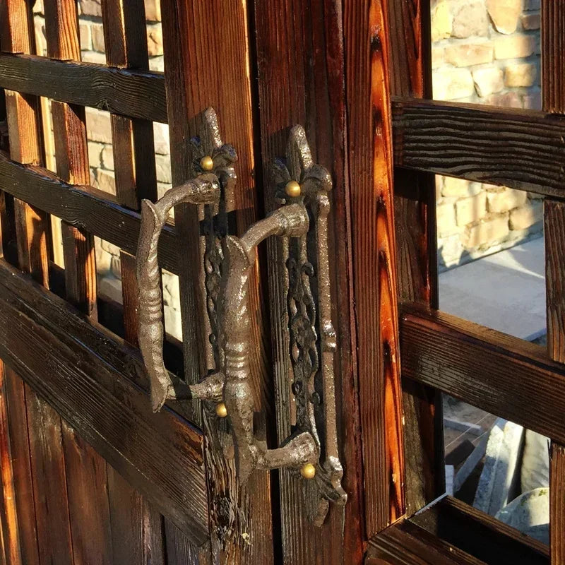 Poignée de Porte Ancienne en Fonte Noire, 7 Modèles dont un Heurtoir, vue 5