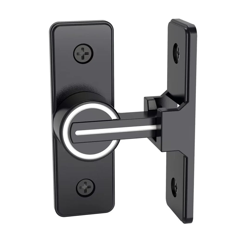 Verrou de Porte à Rotation 90° en Zamak Noir Mat, Luminescent, 80 mm, vue 3