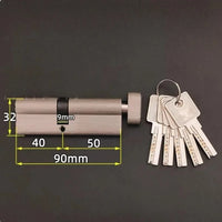 Cylindre de Porte à Bouton Asymétrique, Laiton, 50 à 100 mm, vue 17