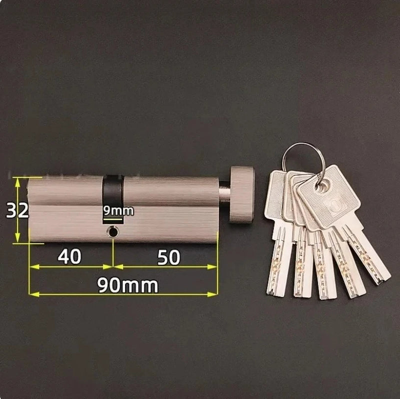 Cylindre de Porte à Bouton Asymétrique, Laiton, 50 à 100 mm, vue 17