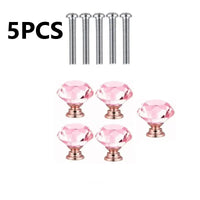Bouton de Meuble Diamant en Cristal Rose 30 mm, Lot de 5 ou 10, vue 7