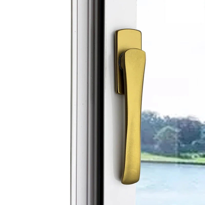 Poignée de Fenêtre Aluminium Plate Ultra Fine, Argent, Noire ou Dorée, Entraxe 43 mm, vue 2