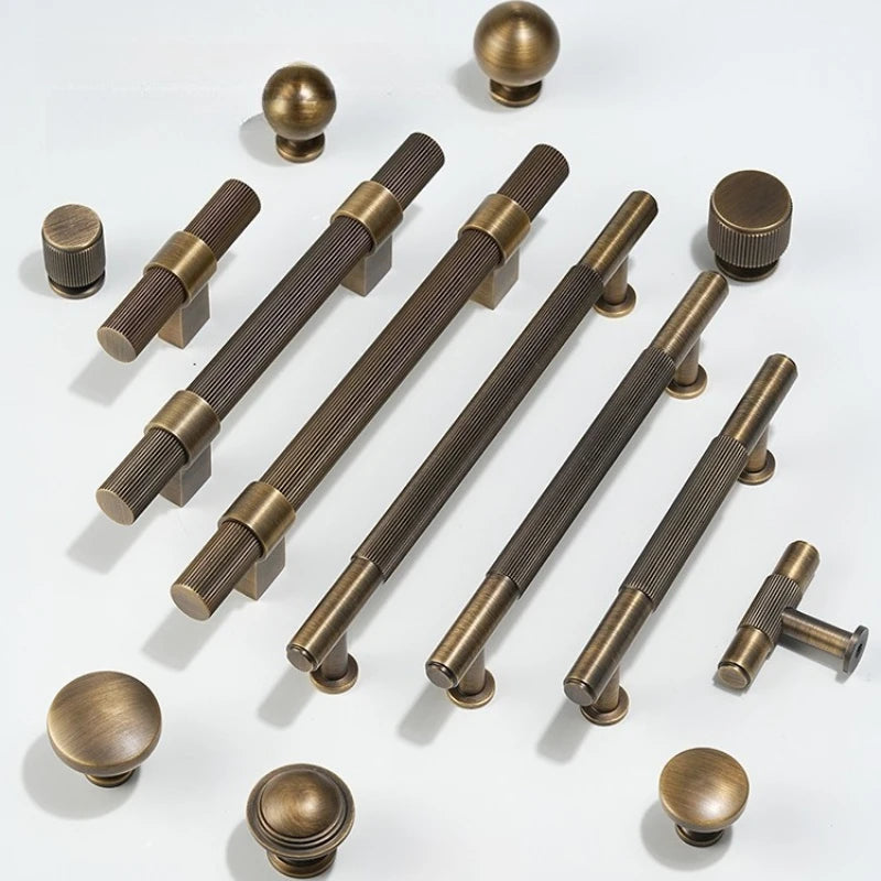 Poignées et Boutons de Meuble en Laiton Bronze Antique à la Pièce, 24 Articles