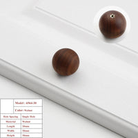 Bouton de Meuble Boule en Bois, Noyer ou Hêtre, 25 à 40 mm, vue 9