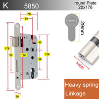 Serrure Encastrable à Larder pour Cylindre, Entraxe 58 mm, Axe 40 à 50 mm, vue 11