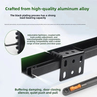 Kit Porte Coulissante Invisible Rail Aluminium de 1 m, Charge 80 kg