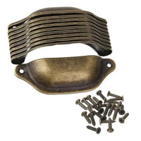 Poignée de Meuble Coquille Vintage Bronze, Lot de 10, 98 mm, vue 4