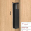 Poignée Cuvette Rectangulaire pour Porte Coulissante, Aluminium, 3 Longueurs
