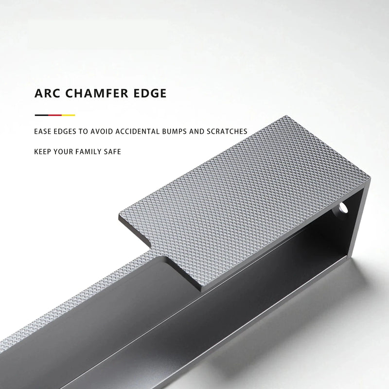 Poignée Cuvette Moletée pour Porte Coulissante, Aluminium Noir, Gris ou Doré, vue 11