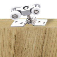 Lot de 2 Chariots à 4 Galets Nylon pour Porte Coulissante, Inox, vue 6