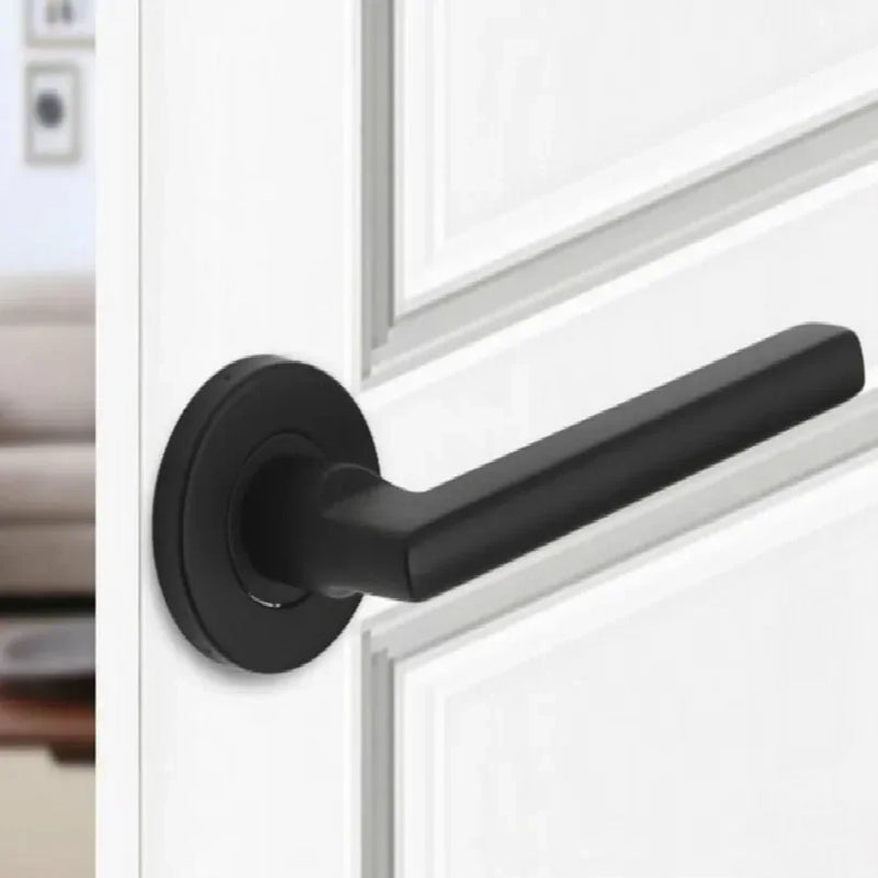 Poignée de Porte Coulissante Inox sur Rosace, Lot de 2, 6 Finitions, vue 8