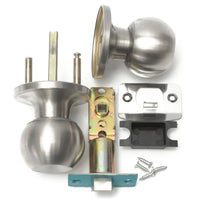 Bouton de Porte Boule Inox Brossé, Passage, Pêne Réglable 60 ou 70 mm, vue 3