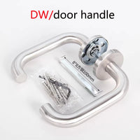 Poignée de Porte Intérieure Inox 304 sur Rosace, 3 Formes de Béquille, vue 7