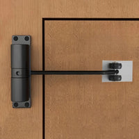 Ferme-Porte Silencieux à Bras et Galets en Aluminium, Noir ou Blanc, 160 mm