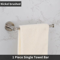 Porte-serviettes mural en inox 304, barre simple de 25,5 cm, 5 finitions, vue 8