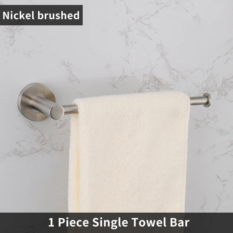 Porte-serviettes mural en inox 304, barre simple de 25,5 cm, 5 finitions, vue 8