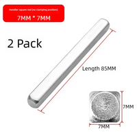 Carré de Poignée de Porte 7 x 7 mm en Aluminium, Lot de 2, de 80 à 120 mm, vue 4