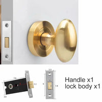 Bouton de Porte Œuf en Zamak sur Rosace Ronde, Seul ou avec Loquet, vue 11